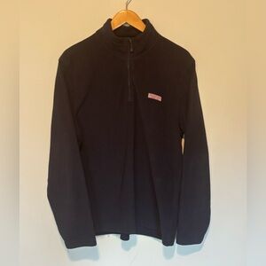 Vineyard Vines Navy Half-Zip Fleece Top